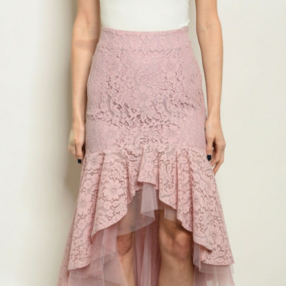 BLUSH RUFFLE SKIRT - Picture 5 of 6